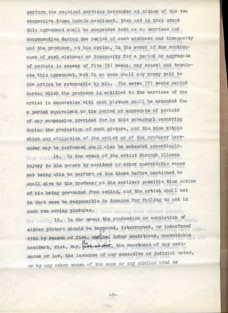 Arliss 20th Cent Contract 8